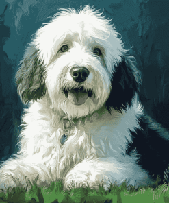 Cute Sheepdog Puppy Diamond Painting