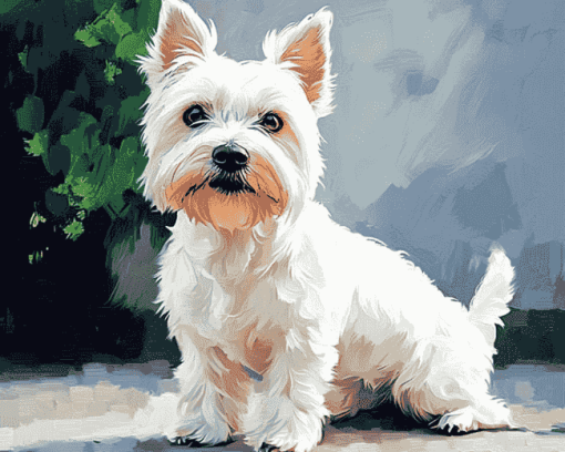 Cute West Highland Terrier Puppies Diamond Painting