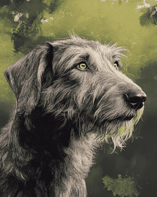 Cute Wolfhound Puppies Diamond Painting