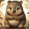 Cute Wombat Cartoon Diamond Painting