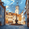 Czech Republic Old Town Charm Diamond Painting