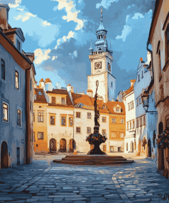 Czech Republic Old Town Charm Diamond Painting