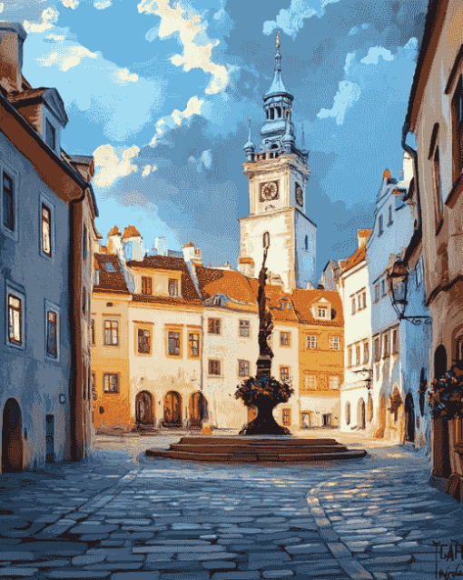 Czech Republic Old Town Charm Diamond Painting