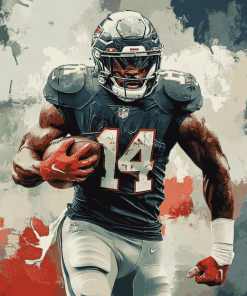 DK Metcalf Football Star Diamond Painting