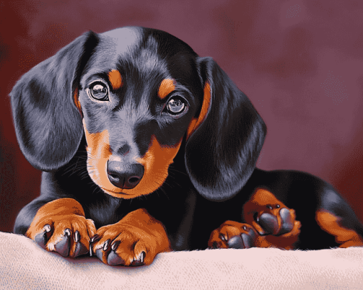 Dachshund Miniature Puppies Diamond Painting