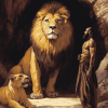 Daniel In The Lions Den Vintage Diamond Painting