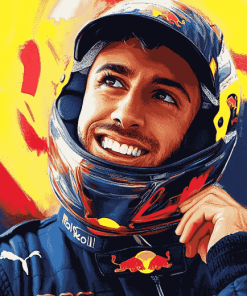 Daniel Ricciardo Famous Race Car Drivers Diamond Painting