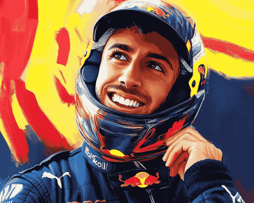 Daniel Ricciardo Famous Race Car Drivers Diamond Painting