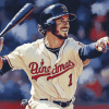 Dansby Swanson Baseball Portrait Diamond Painting