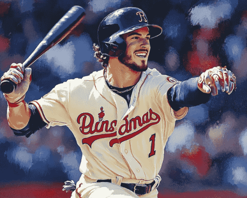 Dansby Swanson Baseball Portrait Diamond Painting