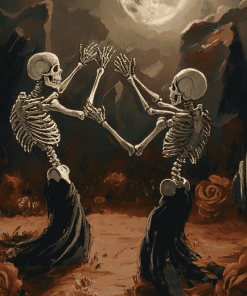 Danse Macabre Skeletons Diamond Painting