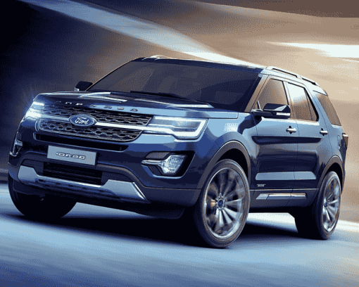 Dark Blue Ford Explorer Diamond Painting