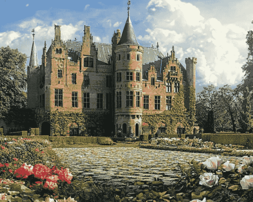 De Haar Castle Gardens Diamond Painting