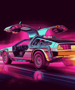 DeLorean Classic Cars Diamond Painting