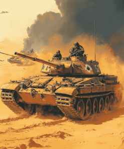 Desert War Tanks Diamond Painting