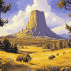 Devils Tower Scenic View Diamond Painting