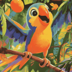 Disney Orange Bird Art Diamond Painting