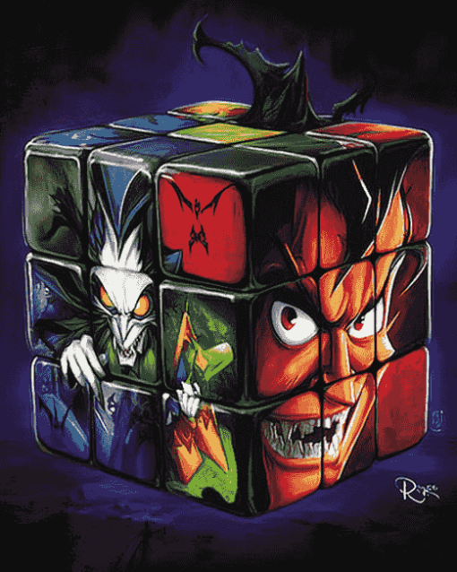 Disney Villains Rubiks Cubes Diamond Painting