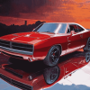 Dodge Charger in Red Diamond Painting