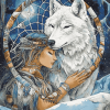 Dream Catcher Wolves Diamond Painting