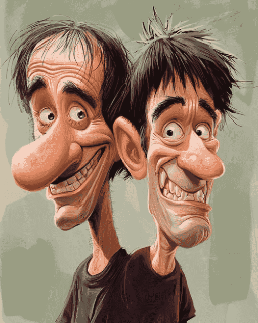 Dumb and Dumber Caricature Art Diamond Painting