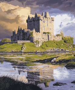 Dunguaire Castle Scenic View Diamond Painting