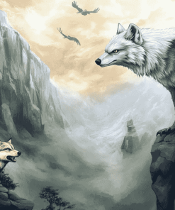 Eagle and Wolf Fantasy Diamond Painting