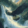 Eagles and Waterfalls Wildlife Diamond Painting