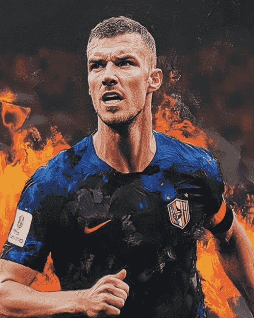 Edin Dzeko Football Legend Diamond Painting