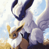 Eevee and Absol Anime Diamond Painting