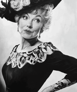 Elaine Stritch Black White Diamond Painting