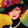 Elegant Lady in Hat Diamond Painting