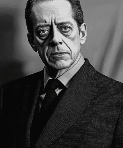 Elegant Steve Buscemi Monochrome Diamond Painting