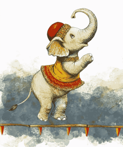 Elephant Cartoon Diamond Painting