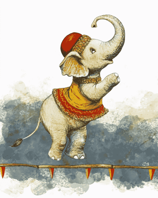 Elephant Cartoon Diamond Painting