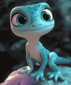 Elsa Frozen Lizard Animation Diamond Painting