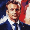 Emmanuel Macron French Leader Diamond Painting