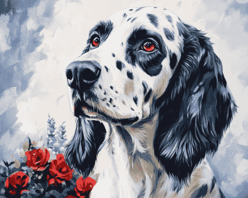 English Setter Puppy Diamond Painting