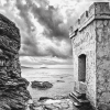 Enniscrone Cliff Baths Monochrome Diamond Painting