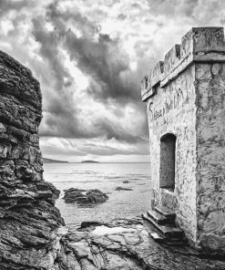 Enniscrone Cliff Baths Monochrome Diamond Painting