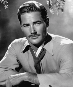 Errol Flynn Black and White Diamond Painting