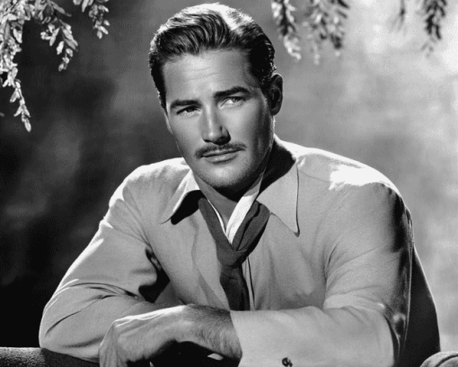 Errol Flynn Black and White Diamond Painting