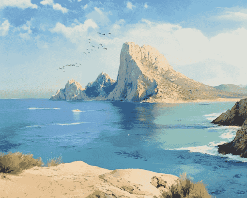 Es Vedra Island Seascape Diamond Painting