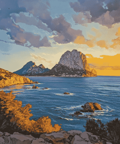 Es Vedra Sunset Seascape Diamond Painting