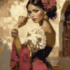 Espanol Vintage Women Diamond Painting