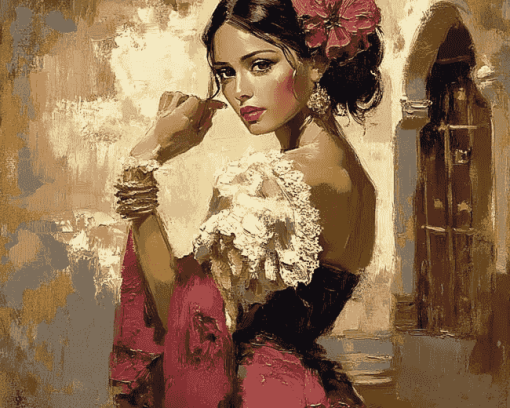 Espanol Vintage Women Diamond Painting