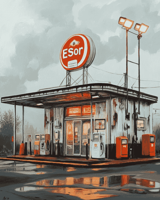 Esso Building Diamond Painting