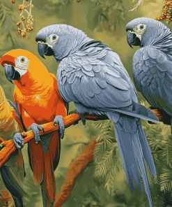 Exotic African Parrot Diamond Painting