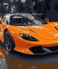 Exotic Orange Car Diamond Painting