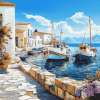 Explore Halki Island Landscapes Diamond Painting